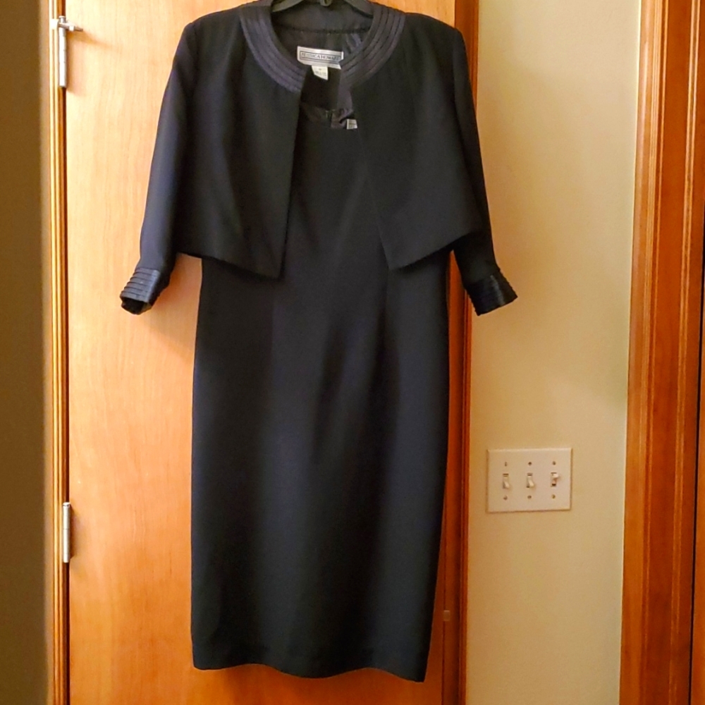 Black Dress with Black Bolero Jacket